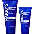 Harry's Exfoliating Face Wash for Men, Gentle Facial Skin Care Products with Volcanic Rock Exfoliant, 7.1 Fl. Oz, Home and Travel Bundle