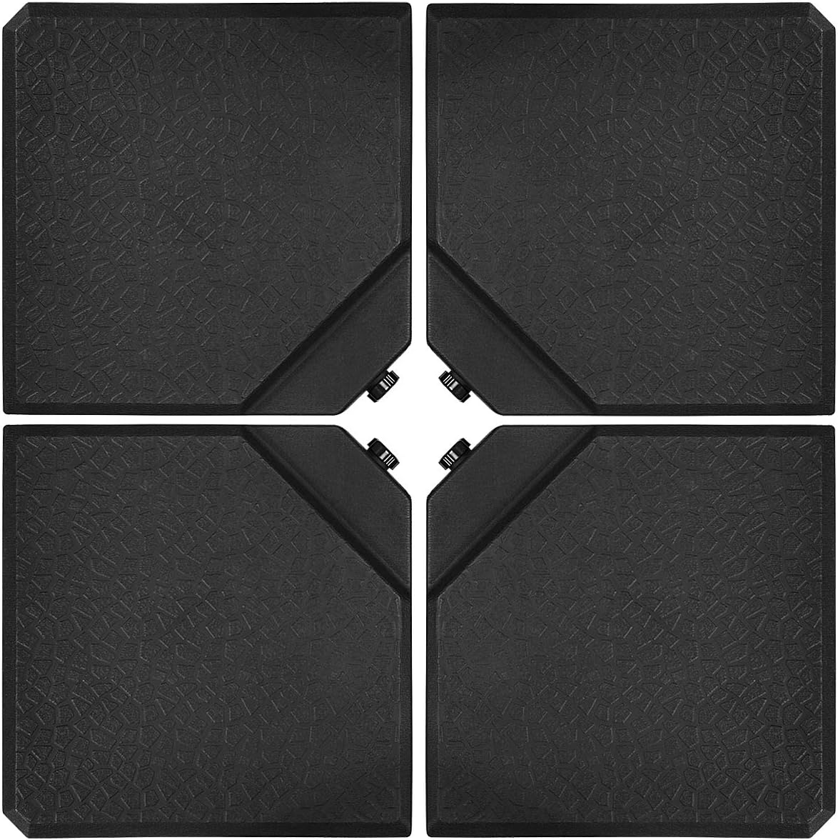 Amazon Com Giantex 4pcs 238lbs Square Patio Umbrella Base Offset Umbrella Base Weight Water Sand Filled For Cantilever Umbrella Easy Filling Spouts Outdoor Market Umbrella Base Stand 38 X38 Black Garden Outdoor