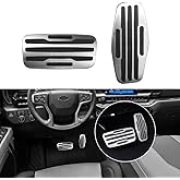 APESER Compatible with Chevy Silverado Pedal Covers 2019-2024,Gmc Sierra 1500 Pedal Pads for Brake & Accelerator,Aluminum Gas Foot Pedal Cover for 2021-2024 Yukon,Suburban,Tahoe(Automatic Only, 2Pcs)