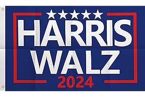 MAGJIUKE Harris Waltz Flag for President 2024 Election,Kamala Harris Tim Walz Flags Banner 3×5 Ft for car Boat Outdoor with Grommets Double Stitched,blue Single-Sided