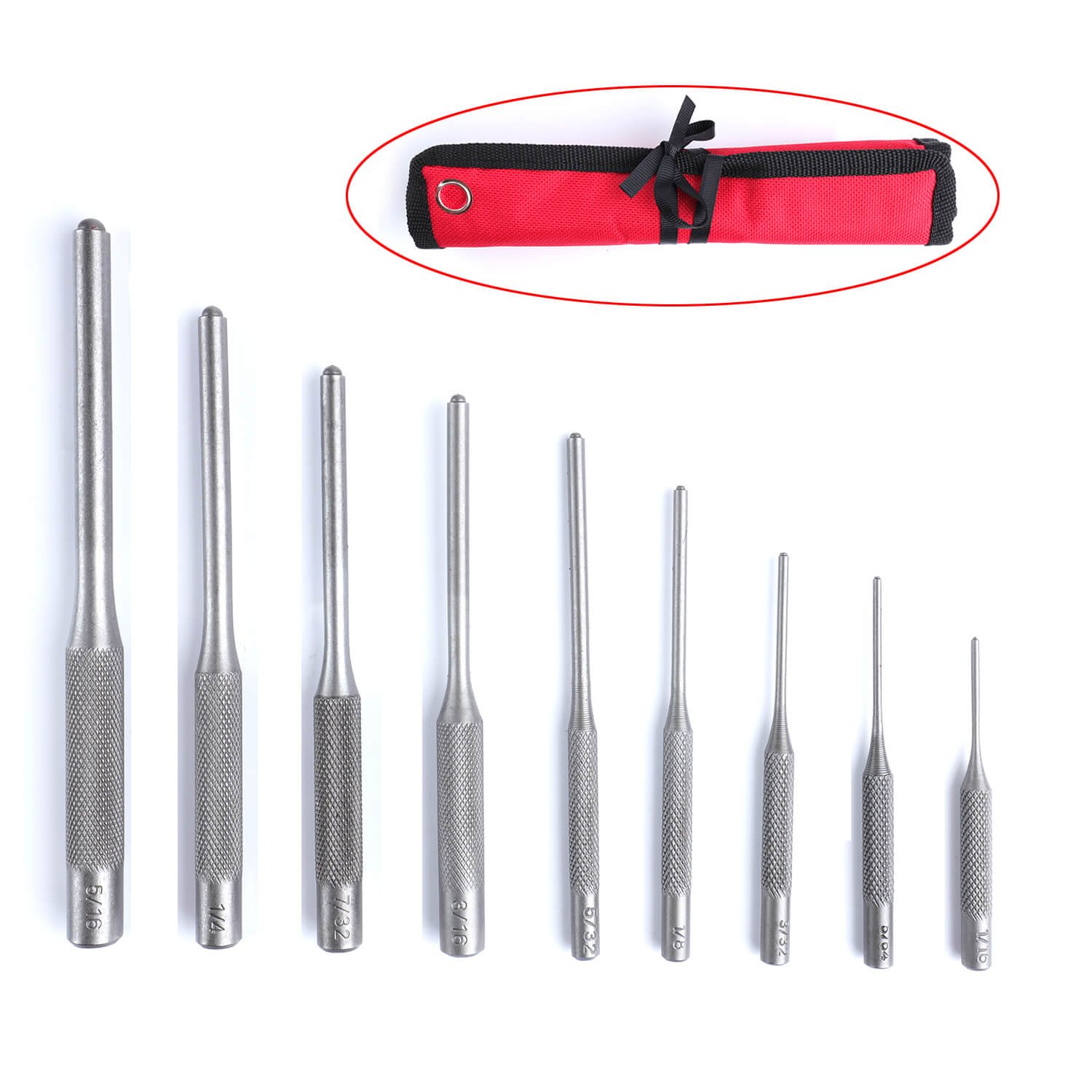 Fabcell 9 Pieces Roll Pin Punch Set Gun Bolt Catch Roll Pin Punch