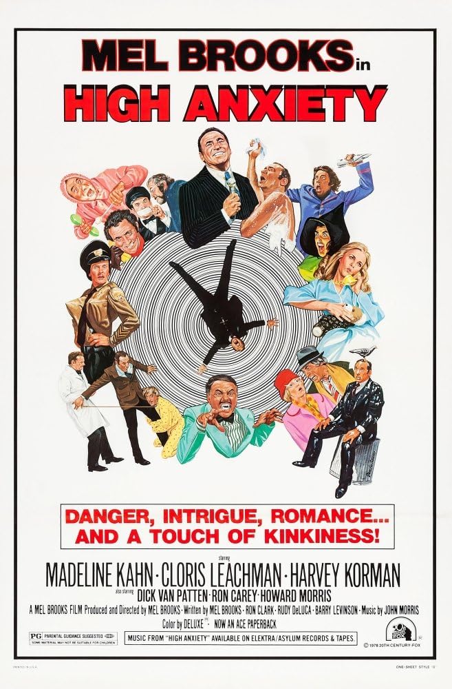 Posterazzi High Anxiety Us Mel Brooks (Top Center) 1977 Movie Masterprint Poster Print, (11 x 17)