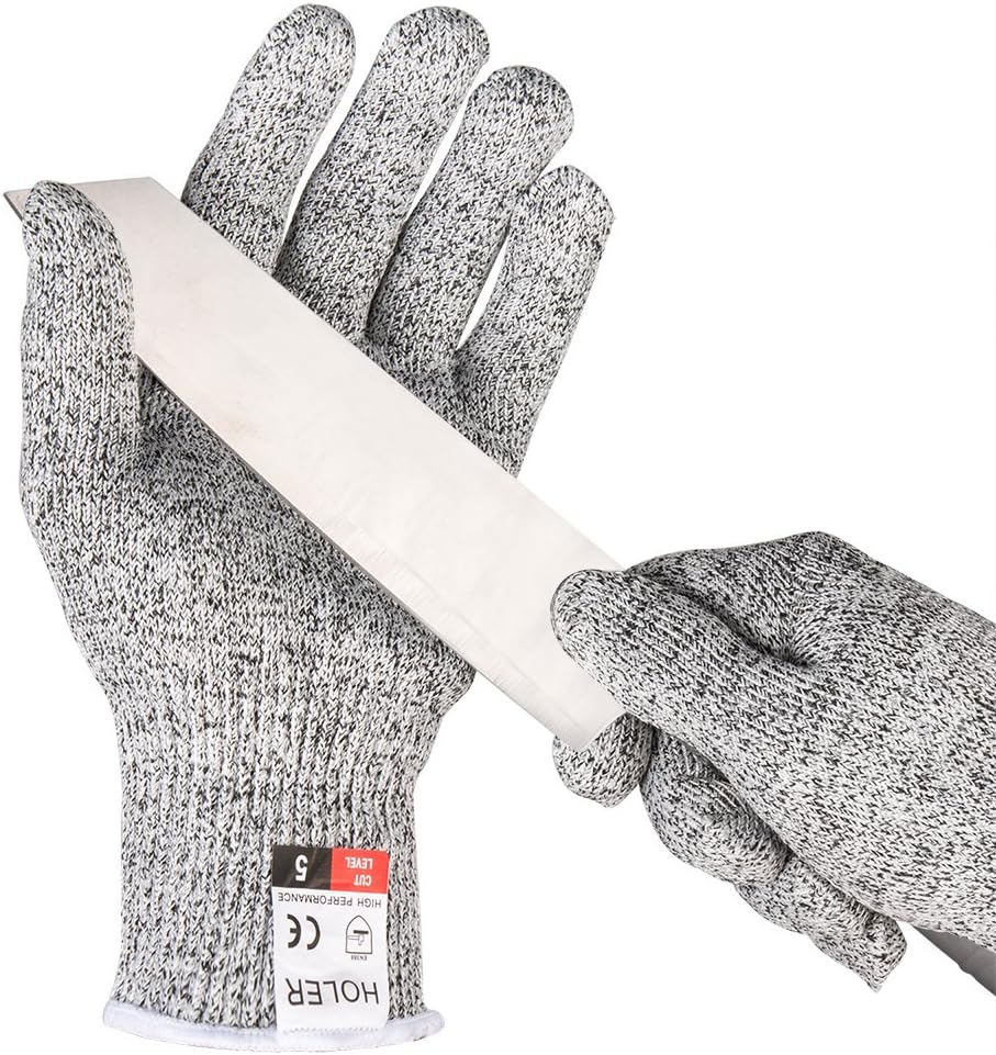 Cut Resistant Gloves - High Performance Level 5 Protection, Food Grade Safty Gloves for Hand Protection and Yard-work, Kitchen Glove for Cutting and Slicing (Medium)