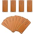 Wenplus 40 Pcs PU Leather Label Handmade Tag Label Handmade Embossed Tag Embellishment Knit DIY Apparel Accessories for Jeans Bags Shoes Hat-Handmade with Love(A)