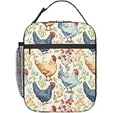 Chicken Lunch Box Insulated Lunch Bag for kids Girls Boys,Reusable Lunch Box Containers for Women Men,Durable Cooler Tote Bag Lunchbox for Office/School/Picnic