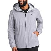 Spyder Mens Rain Jacket - Waterproof Lightweight Hooded Windbreaker | Weatherproof Outerwear, Packable Everyday Layer for Hiking, Travel, Commutes, Errands, and Cool-Weather Days