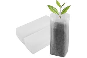 ENPOINT 100pcs Nursery Bags for Plants - 7.87x13.77 inches Breathable Plant Grow Bags, Fabric Grow Seedling Pots for Vegetable, Fruit, Flower