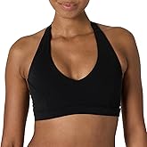 Amazon Essentials Women's Active FormFlex Buttery Soft Light Support Halter V-Neck Sports Bra