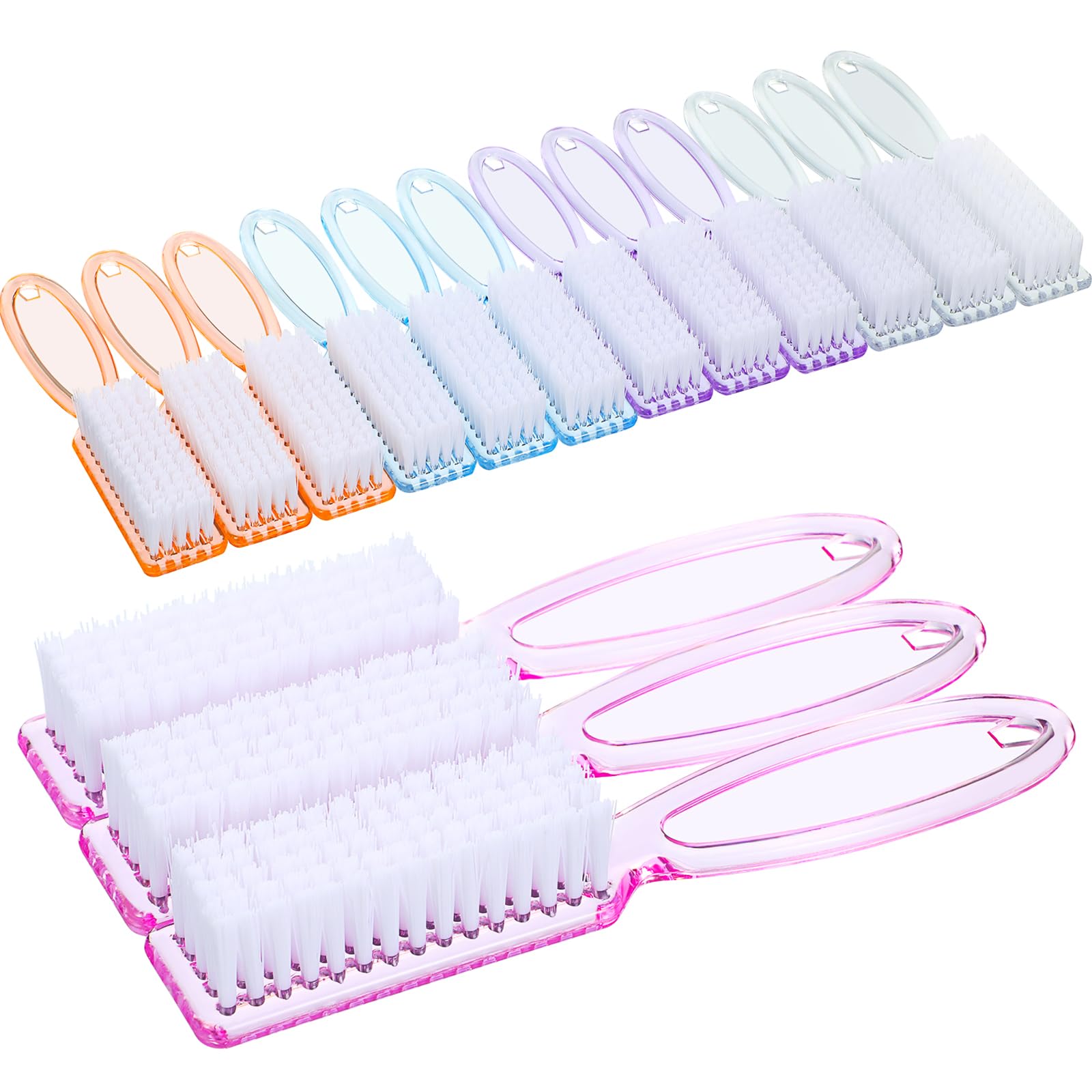 Photo 1 of Patelai 15 Pieces Nail Brush Handle Grip for Cleaning Fingernails Toes Scrub Manicure Pedicure(Fresh Colors)
