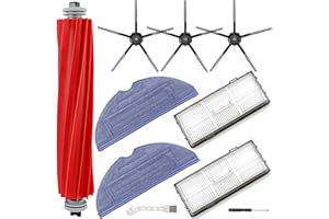 RJNLSC S7 Accessories Kit Compatible with Roborock S7,Roborock S7+,Roborock S7 MaxV,Roborock S7 MaxV Plus,Roborock T7S,T7 plus,T7S plus Robot Vacuum,1 Roller Brush, 2 Filter, 3 Side Brush, 2 Mop Cloth