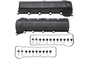 MITZONE Left and Right Side Valve Cover Set with Gaskte and Bolt Compatible with 1999-2007 Dodge Ram 1500 Durango Dakot Jeep Commander Grand Cherokee 4.7L V8 Replace 53021828AA 53021829AD