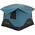Gazelle Tents™ T3X Hub Tent Overland Edition, Easy 90 Second Set-Up, Waterproof, UV Resistant, Removable Floor, Footprint, 3-Person, Pacific Blue, 68" x 76" x 82", GT302PB