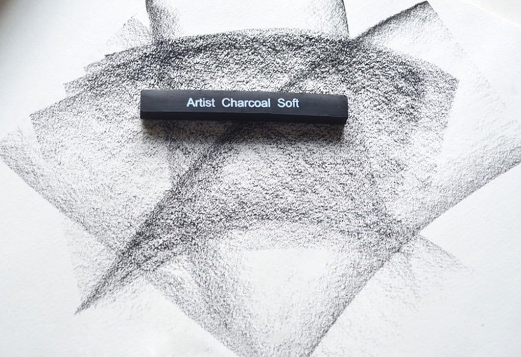 Artist Compressed Charcoal Sticks for Sketching, Drawing, Shading, Soft, Medium, Hard, Art Supplies Sketch Kits Tools, 6-Piece Boxed
