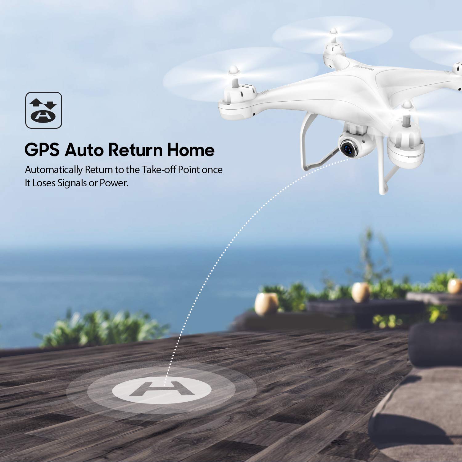 Potensic T25 Drone with 2K Camera for Adults, RC FPV GPS Drone with