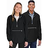 Charles River Riverbank Pack-N-Go Half Zip Pullover Jacket Unisex Relaxed Fit