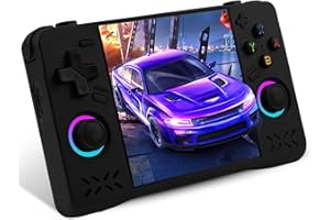 ERAVORTX Upgraded XF40H Handheld Game Console, Retro Gaming Console Preloaded Classic Games with Multiple Emulators, 4.0 Inch 4K HD IPS Screen Open Source Linux System, Pocket Video Gaming (Black-128G)