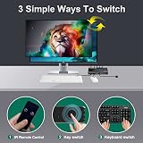 ROFAVEZCO 2-Port HDMI USB 3.0 KVM Switch 4K 60Hz HDR HDCP2.2 Remote Hotkey view 5