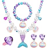 Jadive Mermaid Jewelry Set for Girls