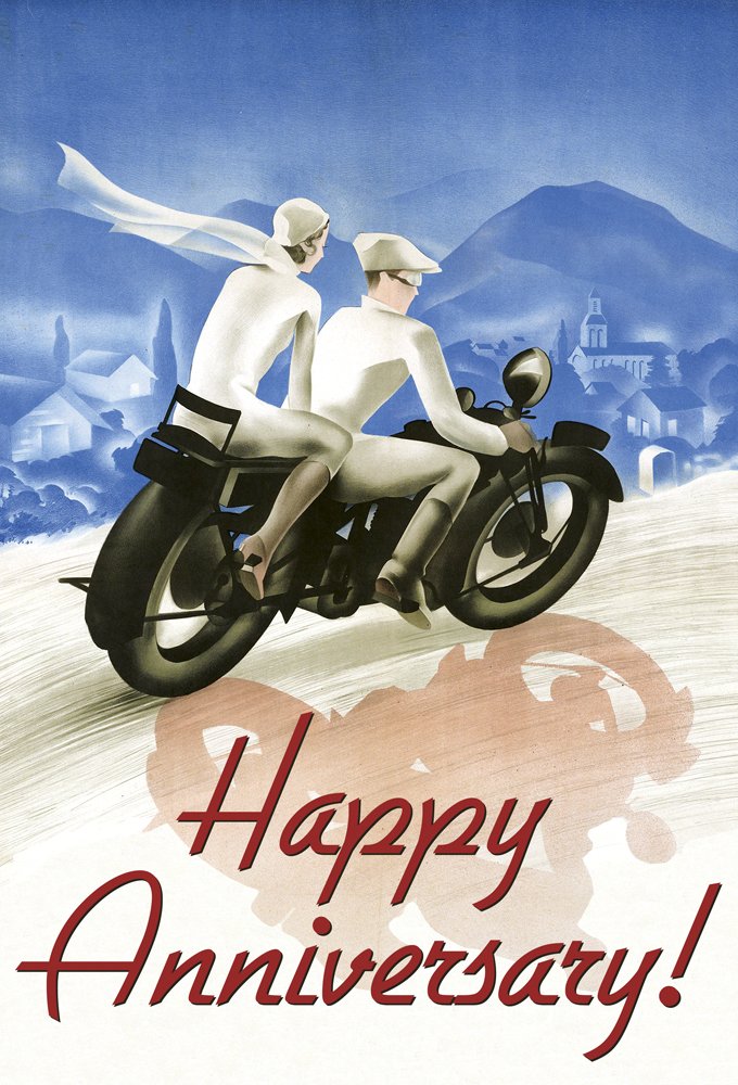Happy Anniversary Couple On Motorcyle Greeting Card Elephant Laughing 9781595839190 Amazon Com Books