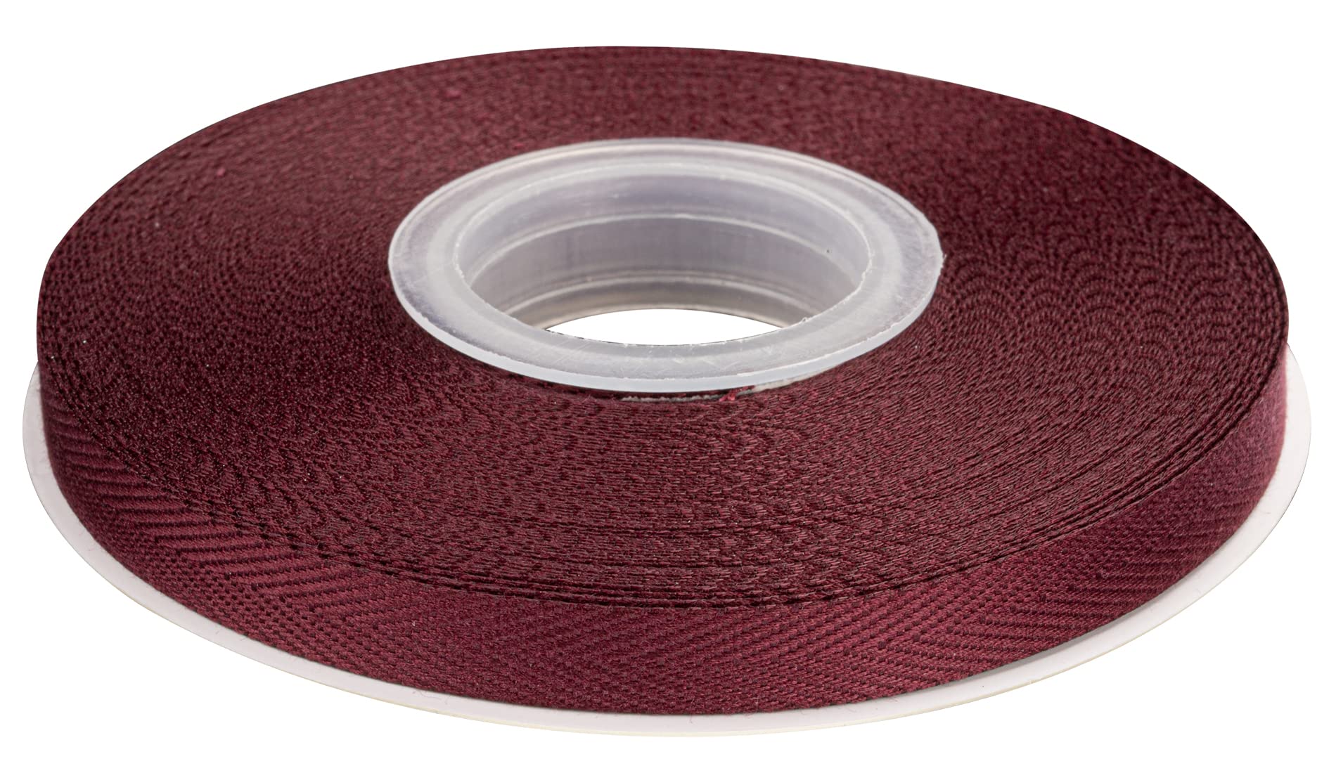 Joycrosso Herringbone Tape Twill Ribbon Soft Handle, Great for Gift Wrapping Craft Sewing, 9mm x 22 Meters - Burgundy