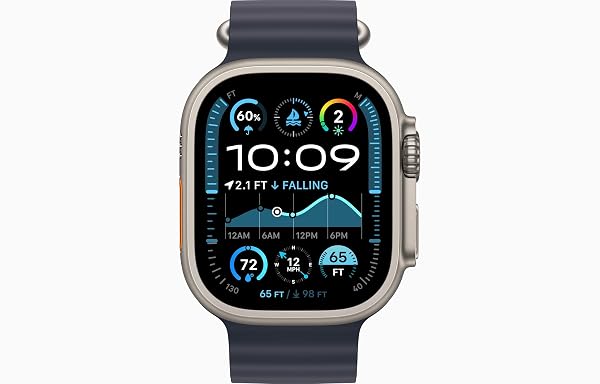 APPLE WATCH ULTRA 2 [GPS + CELLULAR, 49MM] – TITANIUM CASE WITH BLUE OCEAN BAND, ONE SIZE