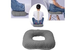 Wuronsa Donut Pillow for Tailbone Pain Relief Seat Cushion, Orthopedic Hemorrhoid Pillow, Postpartum Pregnancy Pressure Ulcer Pillow, Bed Sore Cushions for Butt Positioning Pillow (Dark Grey)