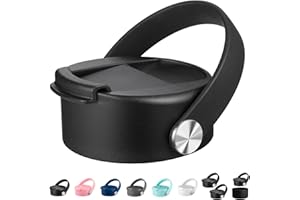 Tzuoieo Flip lid for Hydro Flask Wide Mouth 32 40 oz with Flexible Handle, Replacement Coffee Lid Compatible with Hydroflask, Nalgene, and More Top Water Bottle Brands Wide Mouth 32 oz 40 oz