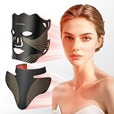 MEKEMOL Red Light Mask for Face &amp; Neck with Eye Protection | Portable Rechargeable Skincare Device, 7 Colors LED Red Light Photon at Home Working Travel Yoga