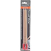 2-Pack - General Pencil 5582BP Charcoal White Pencils 2/Pkg-2B