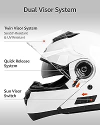 YEMA Modular Motorcycle Helmets, DOT Approved Full
