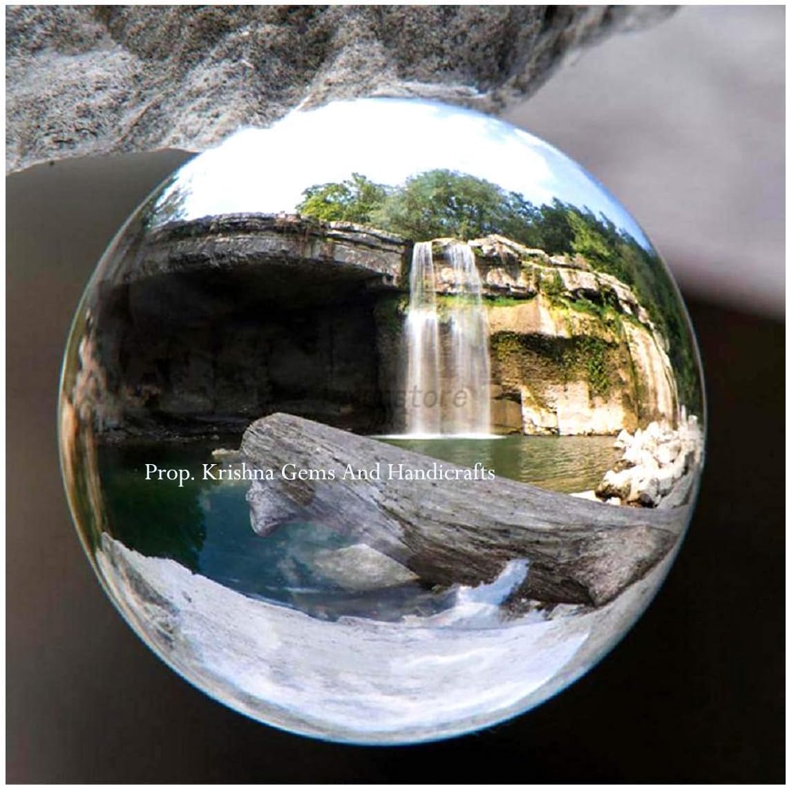 Anmol Gems Crystal Ball Himalian Crystal/Ball 23 Gram - 27.01 mm Reiki Healing - Vastu - Feng Shui - Crystal Healing for Good Luck & Prosperi