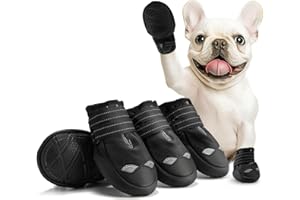 Aokown Dog Shoes for Small Dogs, Waterproof Dog Boots for Winter Snow, Summer Hot Pavement, Dog Booties & Paw Protectors Size 2