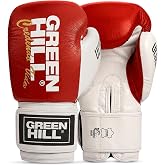 Green Hill Ultra Leather Boxing Gloves for Men &amp; Women, 16 Oz | Professional leather gloves with thumb lock, lace closure and sweat-resistant lining for boxing and sparring.