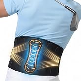 LVMEVIS&reg; Men's Golf Back Brace for Lower Back, 7 Reinforced Stays with Metal Back Plate for Stable Swing Support, Back Brace for Golfers for 18-Hole Rounds, Breathable Flyknit Fit