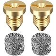 Quadafy 2 Pieces 1.1 mm Orifice Foam Cannon and 2 Pieces Foam Maker, Universal Brass Thread Nozzle Tips and Mesh Filter for Snow Foam Lance, Tool Daily Foam Cannon