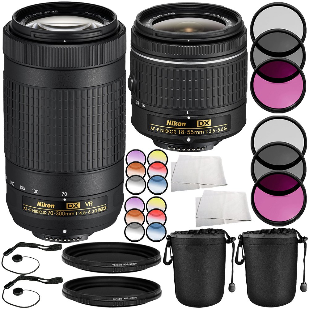 Nikon 70300mm f/4.56.3G DX AFP ED ZoomNikkor Lens with 3 UV/CPL/ND8