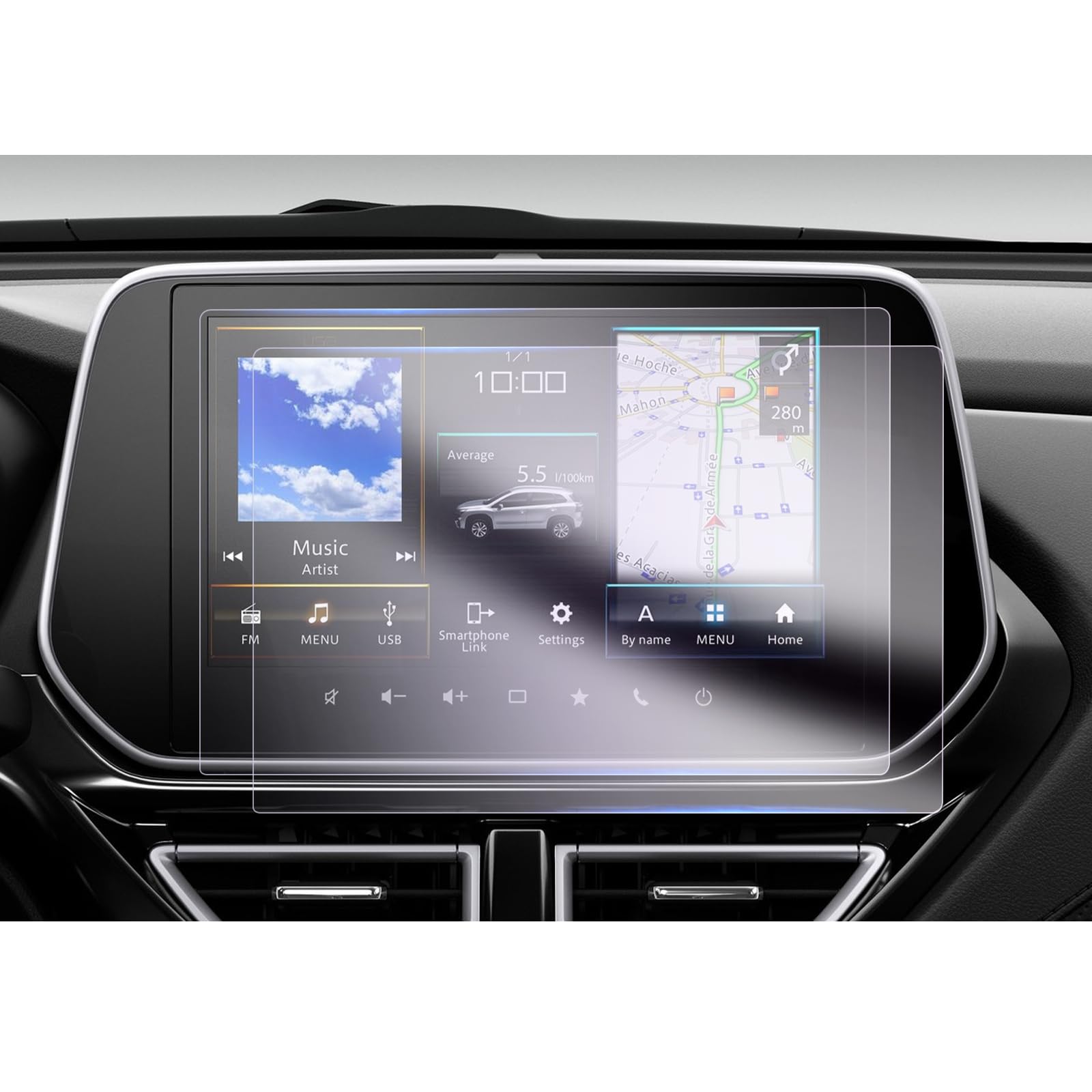 GAFAT [Pack of 2] New Suzuki Swift 2024-/S-Cross III/Vitara 2022-2024 2025 9" Navigation Protective Film, Nano Screen Protector for New S-Cross 9 Inch Ultra Grade, 6H Anti-Scratch