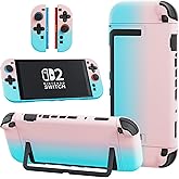 GLDRAM Case Compatible with Nintendo Switch 2 (2025), Pink & Blue Gradient PC Protective Case + Detachable PC Joycon Cover, Hardshell Shock & Scratch Skin Protector Accessories