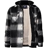 Yasumond Hoodies for Men Zipper Fleece Sweatshirt Heavy Sherpa Lined Hooded Warm Winter Coats Big Tall