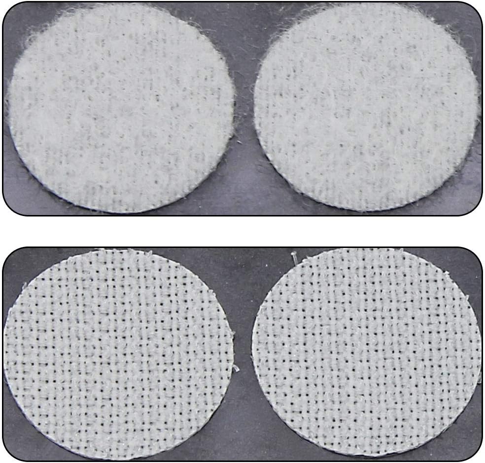 CODIRATO 500 Pcs Self Adhesive Dots Tapes Sticky Back Coins Dots with Hook and Loop Round Pads for Home Office School (White) - Image 4