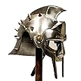 THOR INSTRUMENTS Armor Medieval Gladiator Maximus Helmet (with liner) Halloween Costume Rustic Vintage Home Decor Gifts