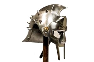 THOR INSTRUMENTS Armor Medieval Gladiator Maximus Helmet (with liner) Halloween Costume Rustic Vintage Home Decor Gifts