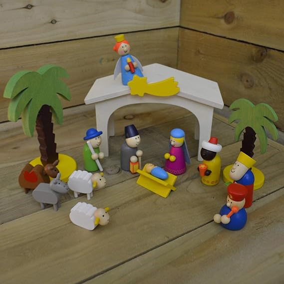 Gisela Graham : Holz Krippe