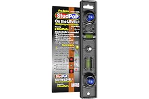 StudPoP® "On the LEVEL" Smart Magnetic Stud Finder – No Batteries, No Calibration, 3x More Reliable, Lath & Plaster, Metal St