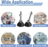 Mesee M8 Swivel Leg Levelers 6pk Nylon Anti-slip Adjustable Glide Feet for view 8