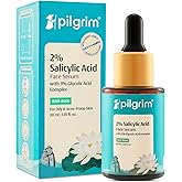 Pilgrim 2% Salicylic Acid Face Serum for Acne-Prone Skin | with Korean White Lotus | Helps Unclog Pores & Control Excess Oil | Gentle Daily Facial Serum | 1.01 Fl Oz (30 ml)