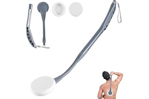 JJDPARTS Back Lotion Applicator, 20.5" Detachable Back Lotion Applicator, Made of EVA Material, Detachable Long Handle. Suitable for Use by Men, Women and Children (Grey)