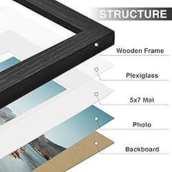Vittanly 8x10 Picture Frames Set of 9, Shatter