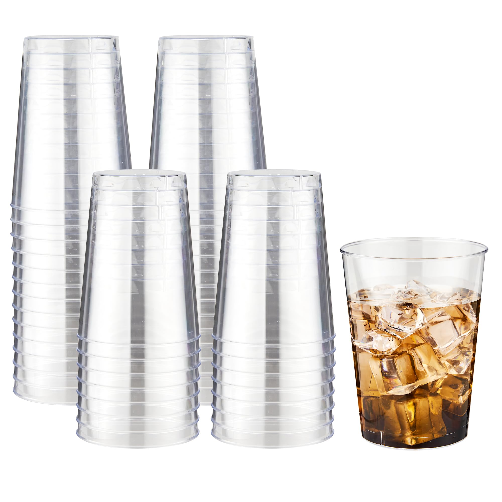 Photo 1 of RACETOP 10 oz 100 Pack Disposable Plastic Cups, Disposable Clear Plastic Cups for Parties, Weddings, Gatherings, and Festival Events