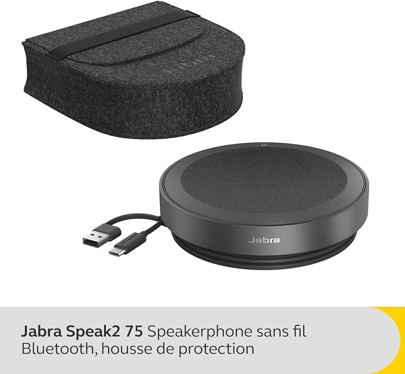 Speak2 75 Enceinte Bluetooth, Certifié MS Teams, Gris foncé